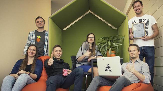 Six interns at Valmiera office