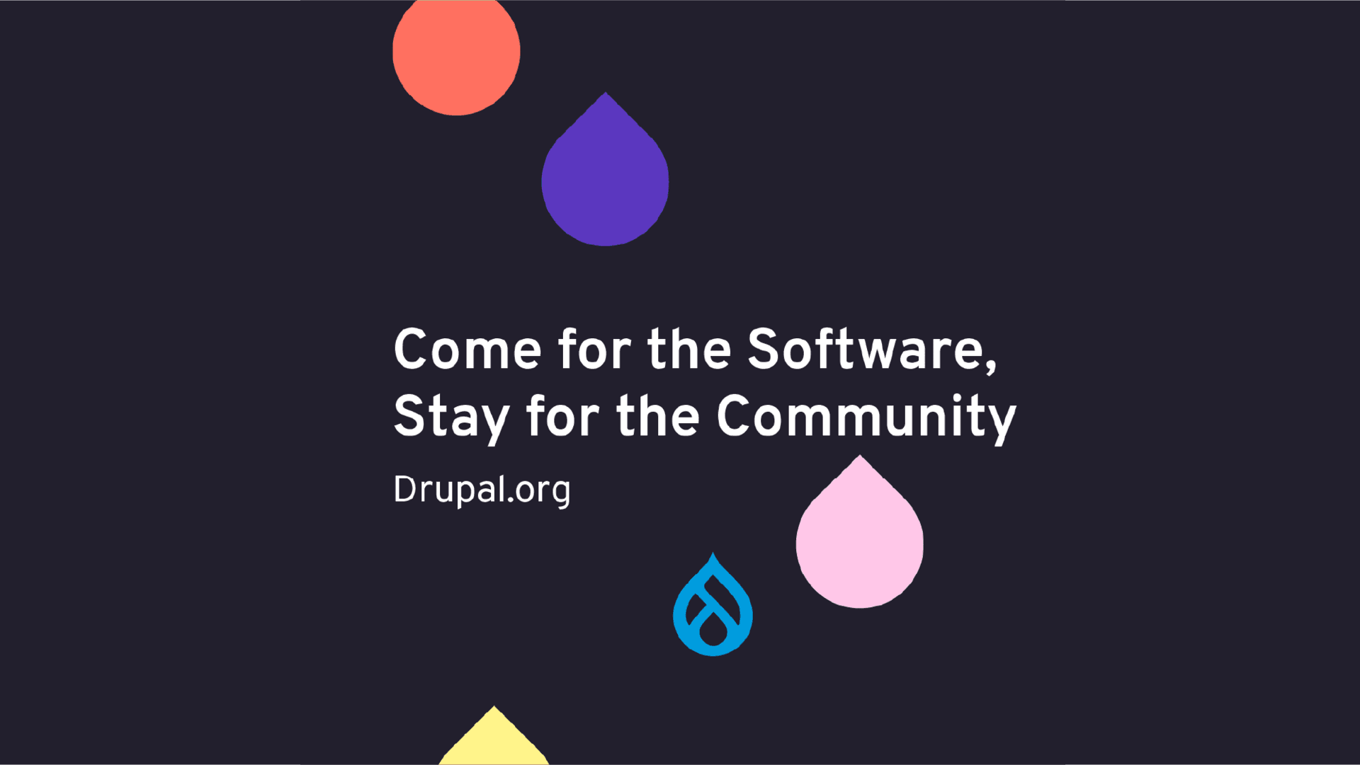 Came for the Software, Stay for the Community - text