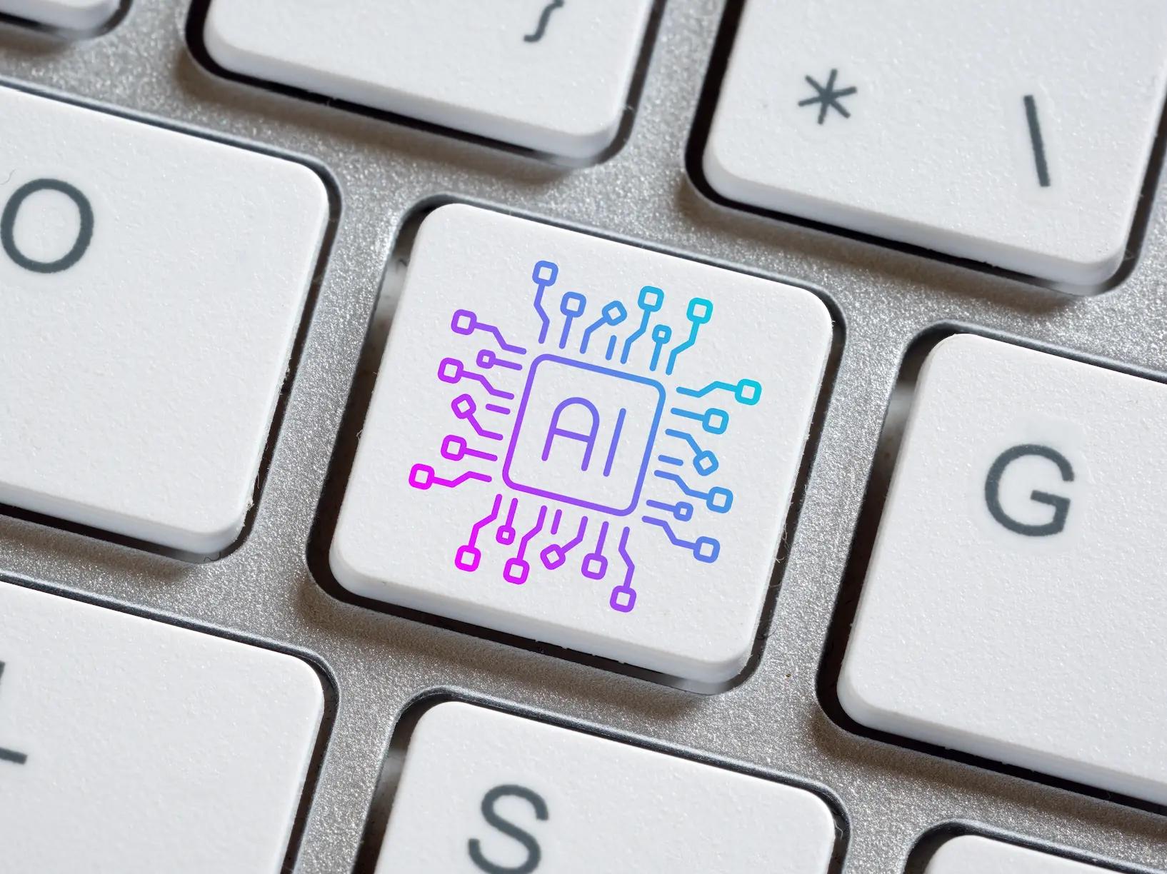 AI button on a keyboard