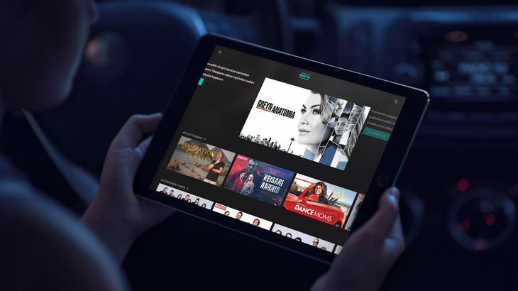 Ruutu streaming service open on a tablet