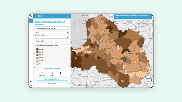 Desktop screenshot of Central Statistical Bureau of Latvia website