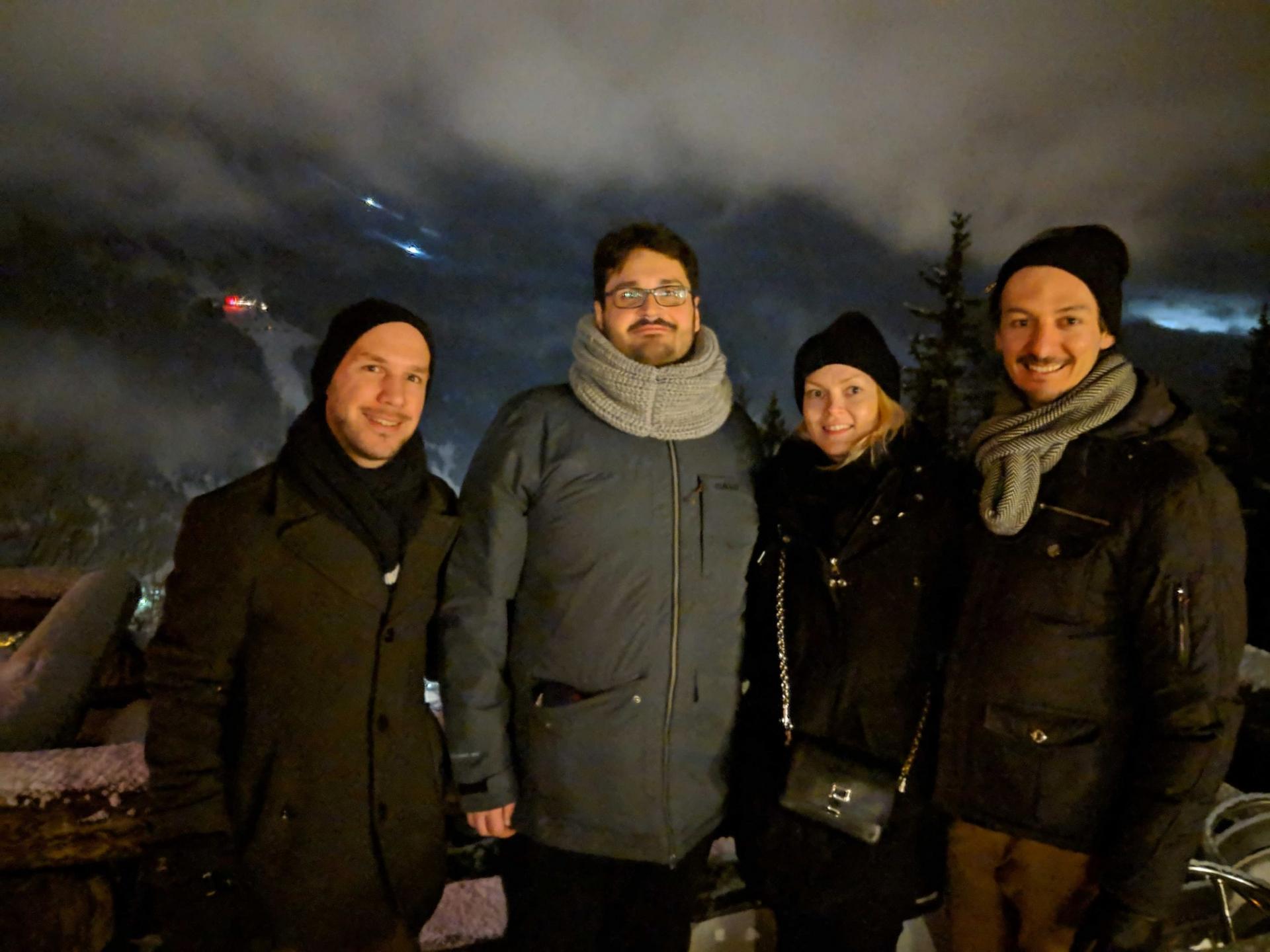 Florian Loretan, Mario Vercellotti, Päivi Kaunisto and David Corbacho at Davos