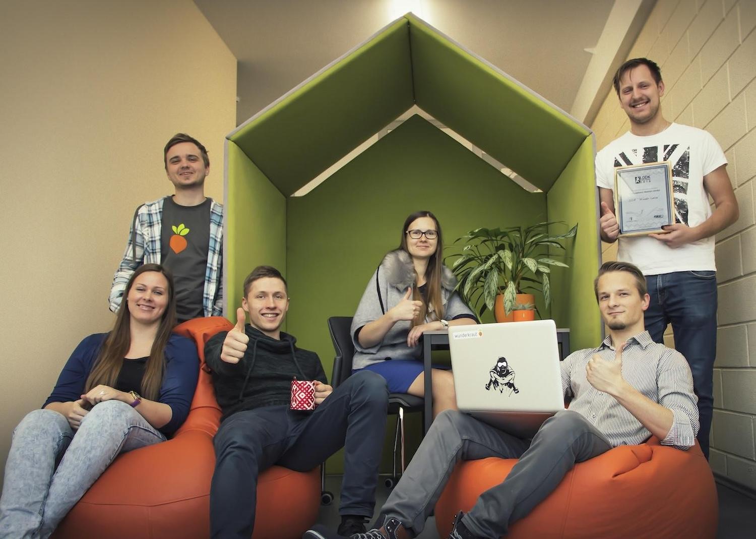 Six interns at Valmiera office